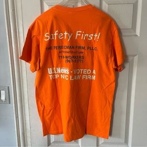 Hi visibility Orange Graphic construction t-shirt